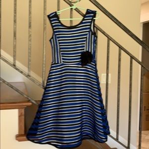 Girls blue and white Bonnie Jean size 8 dress